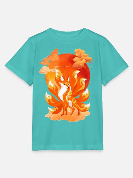 Neunschwänziger Fuchs – Ursprüngliches Geschenk - Stanley/Stella Kinder T-Shirt MINI CREATOR - Poolblau