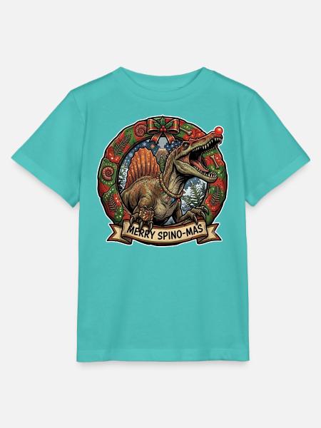 Spinosaurus Weihnachten - Stanley/Stella Kinder T-Shirt MINI CREATOR - Poolblau