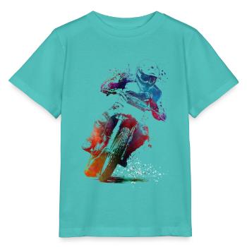 Art du sport automobile #motor #sport - T-shirt bio MINI CREATOR Stanley/Stella Enfant - bleu piscine - Devant