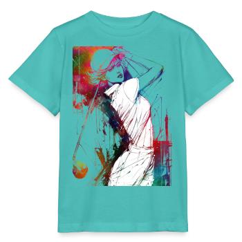 Golfspieler #golf - Stanley/Stella Kinder T-Shirt MINI CREATOR  - Poolblau - Vorne