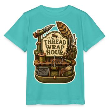 THREAD WRAP HOUR - Stanley/Stella MINI CREATOR Kids’ T-Shirt - pool blue - Front