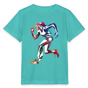 Läufer - Stanley/Stella Kinder T-Shirt MINI CREATOR  - Poolblau - Vorne