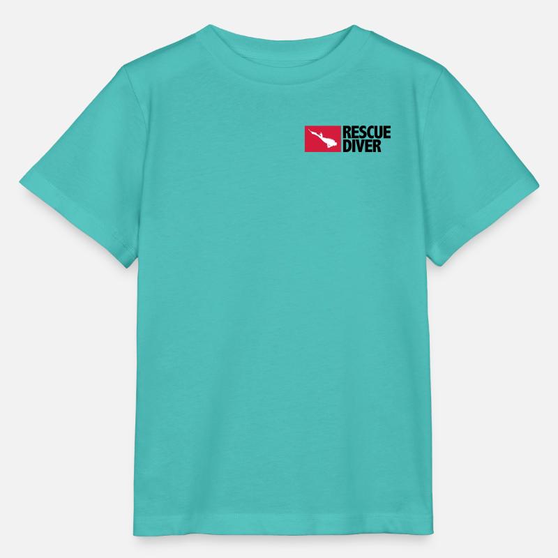 Rescue Diver - T-shirt bio MINI CREATOR Stanley/Stella Enfant - bleu piscine