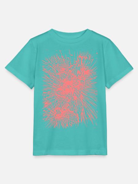 Rosa Funkensprung Feuerwerk-Print - Stanley/Stella Kinder T-Shirt MINI CREATOR  - Poolblau