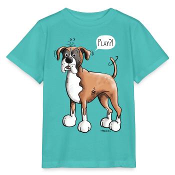 Deutscher Boxer Play - Stanley/Stella Kinder T-Shirt MINI CREATOR  - Poolblau - Vorne