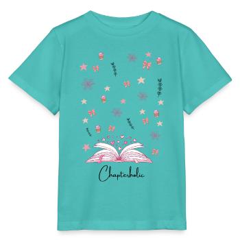 Lesezauber Herzbuch Funken - Stanley/Stella Kinder T-Shirt MINI CREATOR  - Poolblau - Vorne