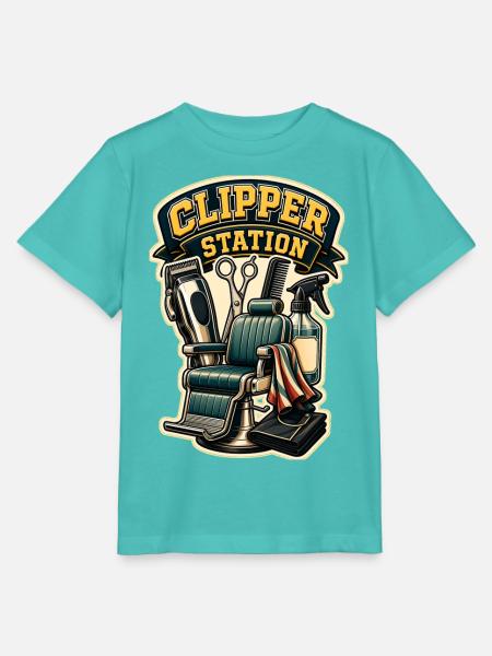 CLIPPER STATION - Stanley/Stella Kinder T-Shirt MINI CREATOR  - Poolblau
