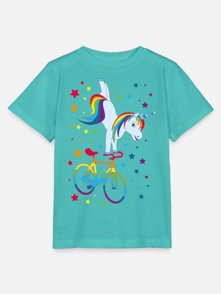 Kunstrad, Kunstradfahren, Hallenradsport, Einhorn - Stanley/Stella Kinder T-Shirt MINI CREATOR - Poolblau