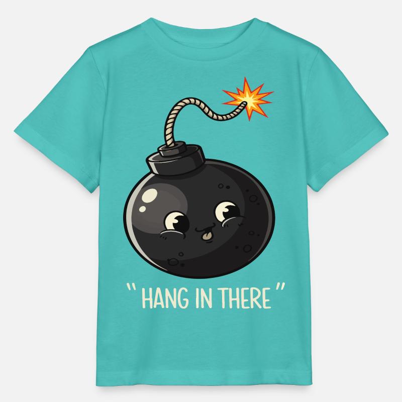 Kawaii Exploding Bomb Comic Design - Stanley/Stella MINI CREATOR Kids’ T-Shirt - pool blue