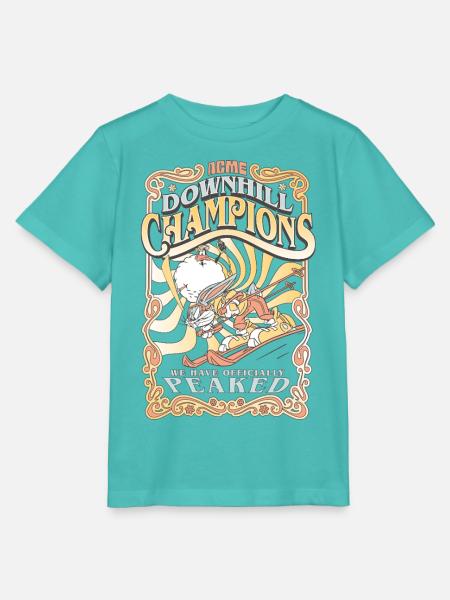Looney Tunes Bugs Bunny Downhill Champions Ski - Stanley/Stella Kinder T-Shirt MINI CREATOR - Poolblau