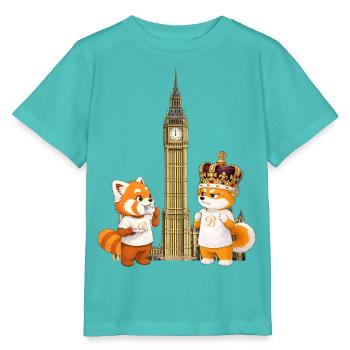 Faul und grummelig in London - Stanley/Stella Kinder T-Shirt MINI CREATOR  - Poolblau - Vorne