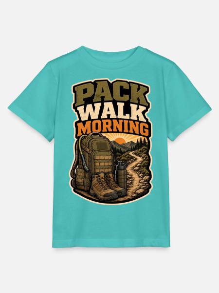 PACK WALK MORNING - Stanley/Stella Kinder T-Shirt MINI CREATOR  - Poolblau