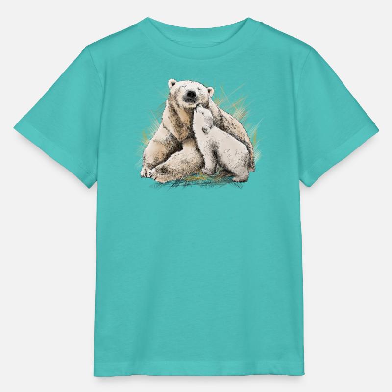 Eisbär - Stanley/Stella Kinder T-Shirt MINI CREATOR  - Poolblau