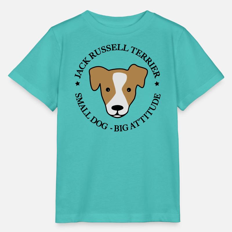 Jack Russell Terrier - T-shirt bio MINI CREATOR Stanley/Stella Enfant - bleu piscine