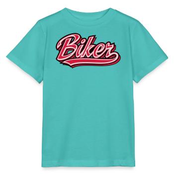 biker - Stanley/Stella MINI CREATOR Kids’ T-Shirt - pool blue - Front