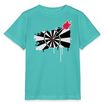 A dartboard with dart - Stanley/Stella MINI CREATOR Kids’ T-Shirt - pool blue - Front