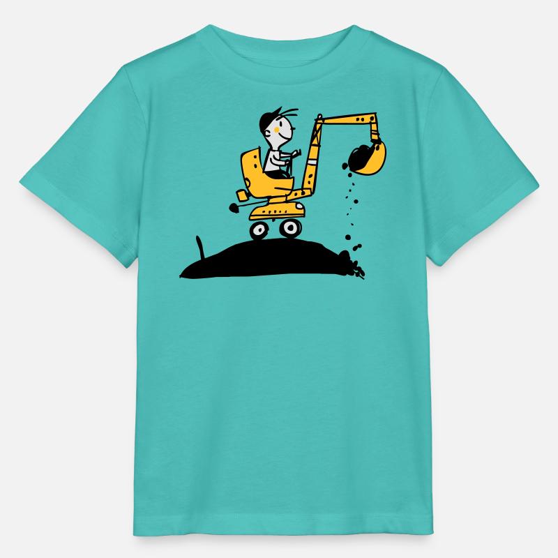 pelleteuse - T-shirt bio MINI CREATOR Stanley/Stella Enfant - bleu piscine