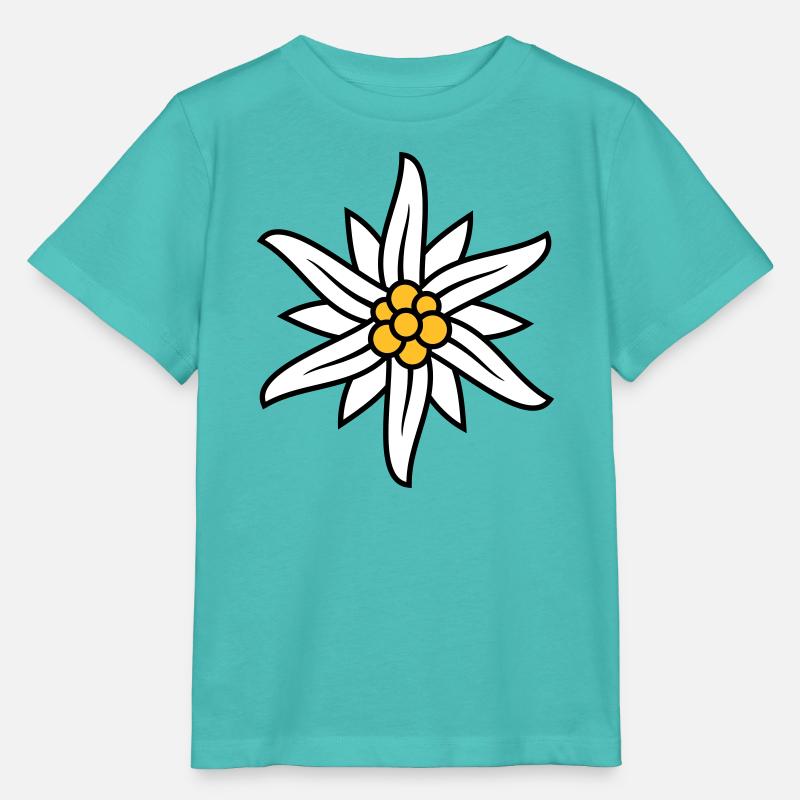 Logo Edelweiss Bergblume - T-shirt bio MINI CREATOR Stanley/Stella Enfant - bleu piscine