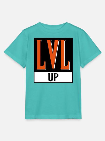 level up nerd cod - Stanley/Stella Kinder T-Shirt MINI CREATOR - Poolblau