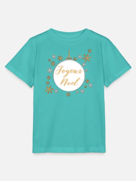 Weihnachtskugel "Frohe Weihnachten" - Stanley/Stella Kinder T-Shirt MINI CREATOR - Poolblau