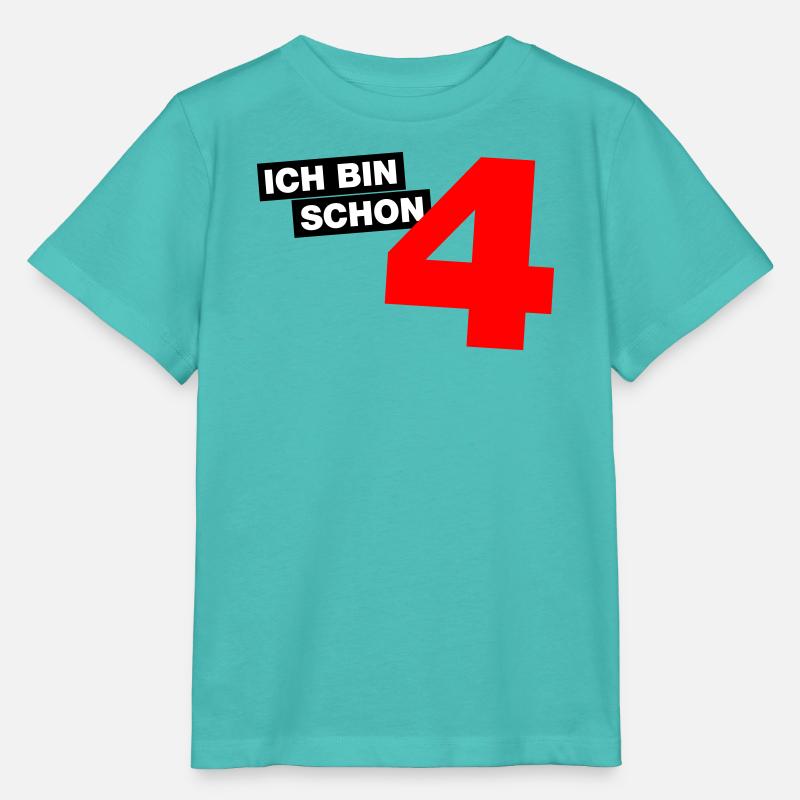 Ich bin schon 4 - Stanley/Stella Kinder T-Shirt MINI CREATOR - Poolblau