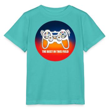Spielkonsolen-Spieler - Stanley/Stella Kinder T-Shirt MINI CREATOR  - Poolblau - Vorne