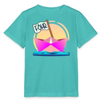 BOOTFAHREN FÖHR INSEL - Stanley/Stella Kinder T-Shirt MINI CREATOR  - Poolblau - Vorne