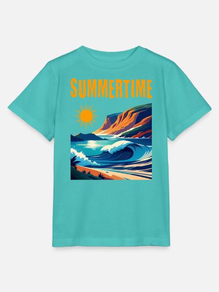 Summertime - schönes Sommerdesign - Stanley/Stella Kinder T-Shirt MINI CREATOR  - Poolblau