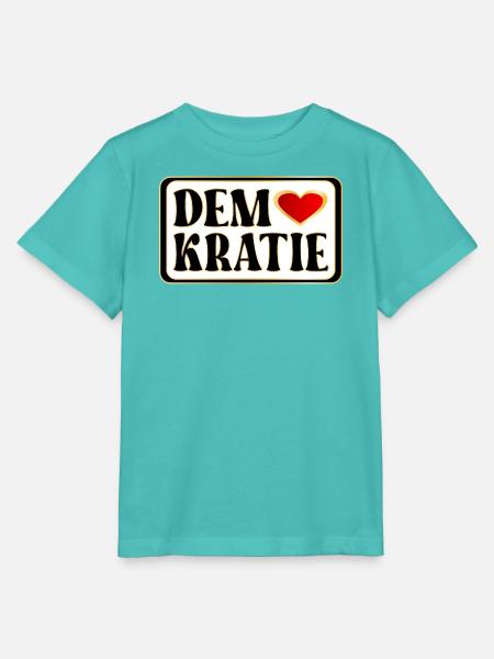 DEMOKRATIE HERZ WÄHLEN - Stanley/Stella Kinder T-Shirt MINI CREATOR - Poolblau