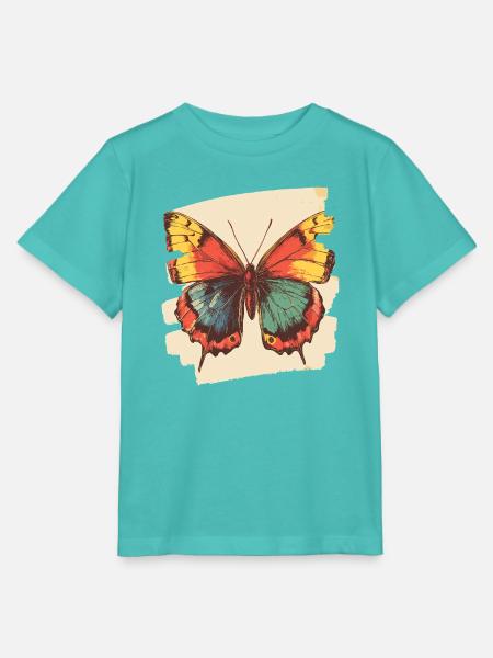 Schmetterling - Stanley/Stella Kinder T-Shirt MINI CREATOR  - Poolblau