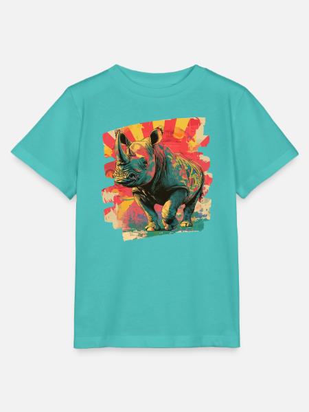 Nashorn - Stanley/Stella Kinder T-Shirt MINI CREATOR  - Poolblau
