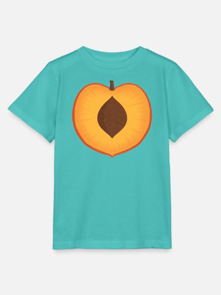 Lebendiger Pfirsich mit Samendetail - Stanley/Stella Kinder T-Shirt MINI CREATOR  - Poolblau