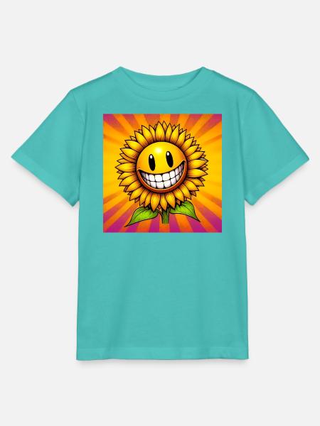 Sonnenblume - Stanley/Stella Kinder T-Shirt MINI CREATOR - Poolblau