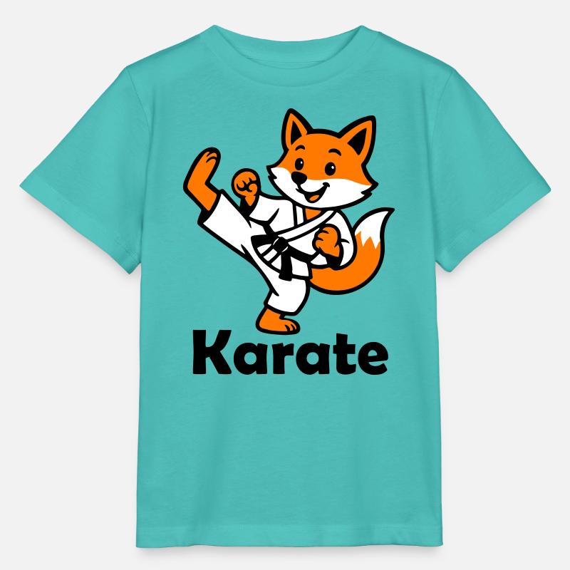Karaté Renard - T-shirt bio MINI CREATOR Stanley/Stella Enfant - bleu piscine