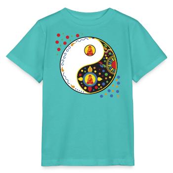 Yin Yang Tao with Buddha - Stanley/Stella MINI CREATOR Kids’ T-Shirt - pool blue - Front