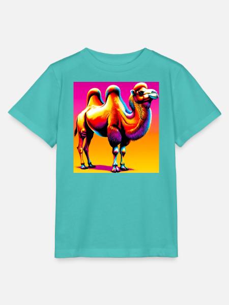 Kamel - Stanley/Stella Kinder T-Shirt MINI CREATOR - Poolblau