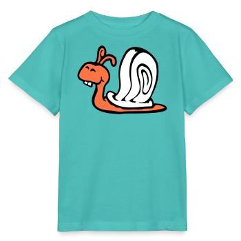 Schnecke Hasenzähne niedlich süß glücklich lustig - Stanley/Stella Kinder T-Shirt MINI CREATOR  - Poolblau - Vorne