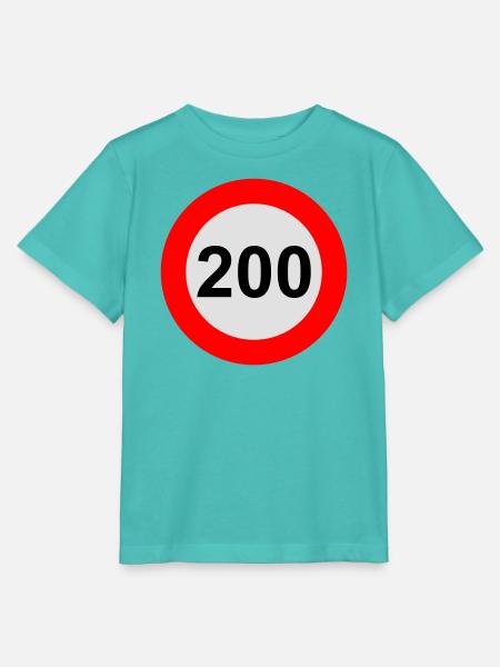 Geschwindigkeitsbegrenzung 200 km/h - Stanley/Stella Kinder T-Shirt MINI CREATOR - Poolblau