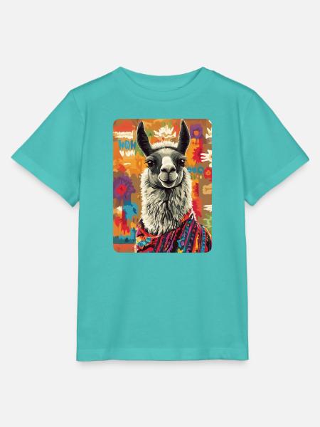 Lama - Stanley/Stella Kinder T-Shirt MINI CREATOR  - Poolblau