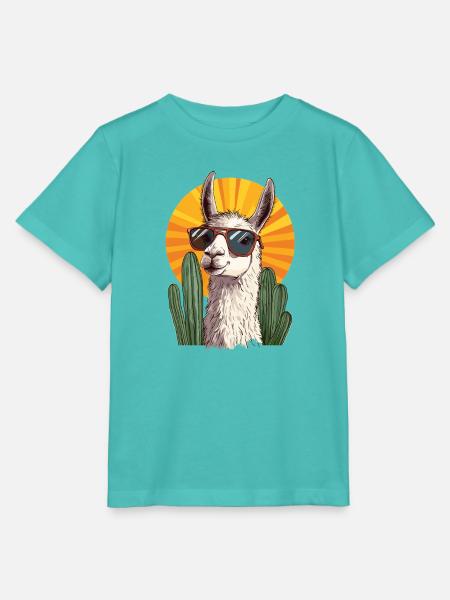 Lama - Stanley/Stella Kinder T-Shirt MINI CREATOR - Poolblau