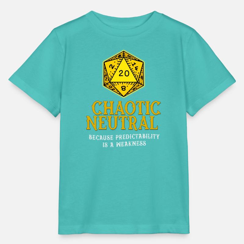Chaotic Neutral Dice - Stanley/Stella MINI CREATOR Kids’ T-Shirt - pool blue