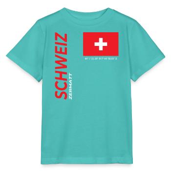 Zermatt - T-shirt bio MINI CREATOR Stanley/Stella Enfant - bleu piscine - Devant