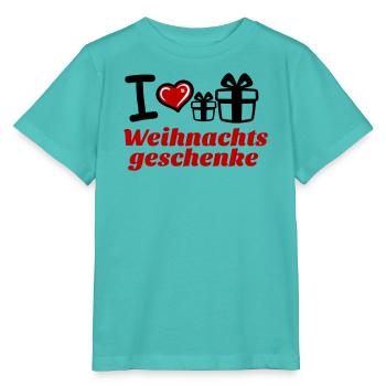 I Love Weihnachtsgeschenke  - Stanley/Stella Kinder T-Shirt MINI CREATOR  - Poolblau - Vorne