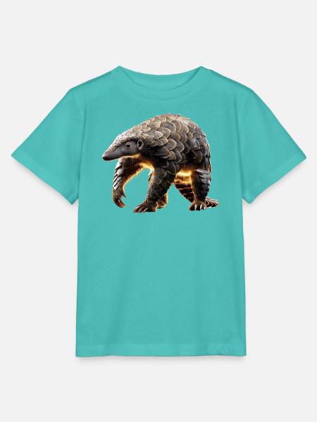 Pangolin Schuppentier Tannenzapfentier Pangoline - Stanley/Stella Kinder T-Shirt MINI CREATOR  - Poolblau