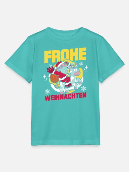 Weihnachtsmann Frohe Weihnachten - Stanley/Stella Kinder T-Shirt MINI CREATOR - Poolblau