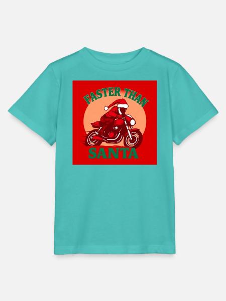 Faster than Santa - Stanley/Stella Kinder T-Shirt MINI CREATOR  - Poolblau