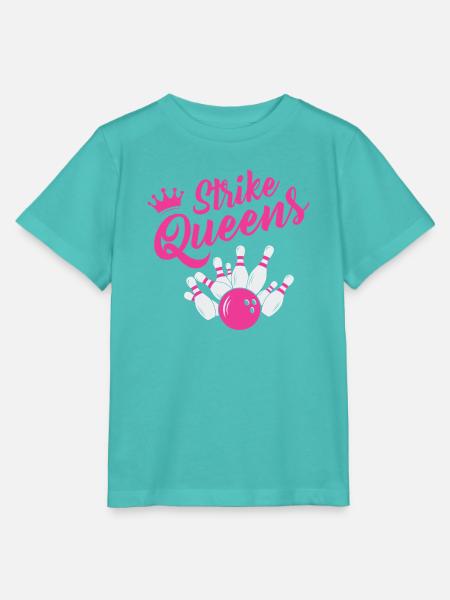 Strike Queens Bowling Team Design - Stanley/Stella Kinder T-Shirt MINI CREATOR - Poolblau