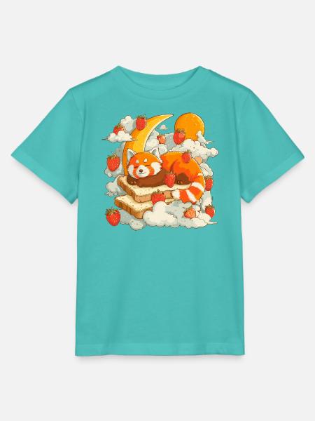 Mond Frühstücks Fuchs - Stanley/Stella Kinder T-Shirt MINI CREATOR - Poolblau