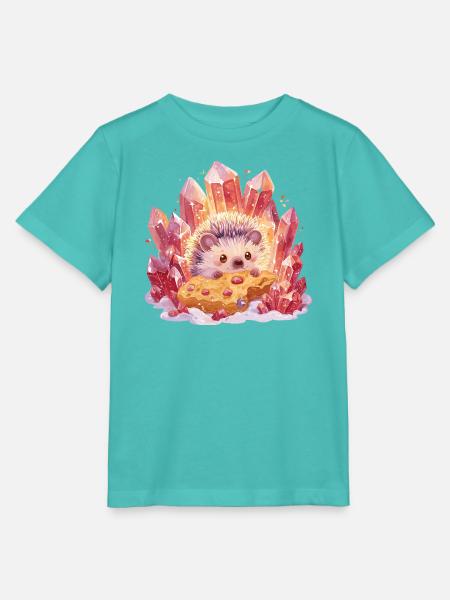 Kristall-Igel mit Cookie - Stanley/Stella Kinder T-Shirt MINI CREATOR - Poolblau