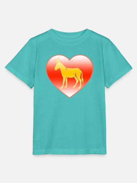 Esel - Stanley/Stella Kinder T-Shirt MINI CREATOR - Poolblau